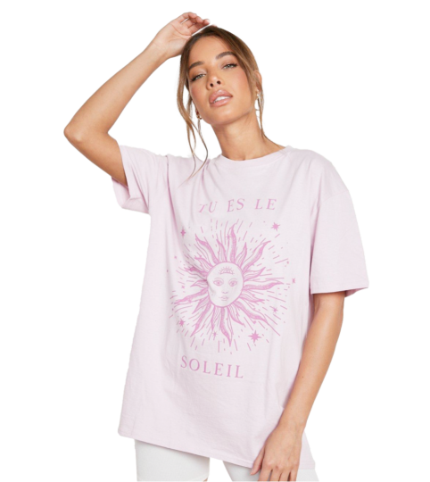 Pink T-shirt With Sun Print